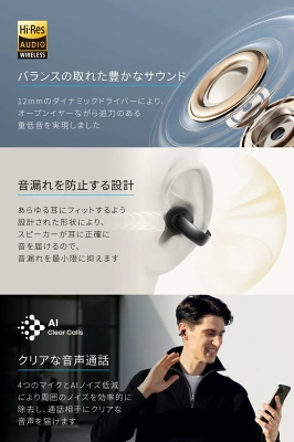 Anker Soundcore AeroClipの特長