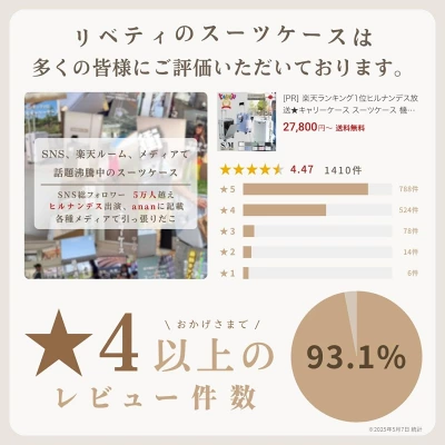 リベティスーツケースの特長