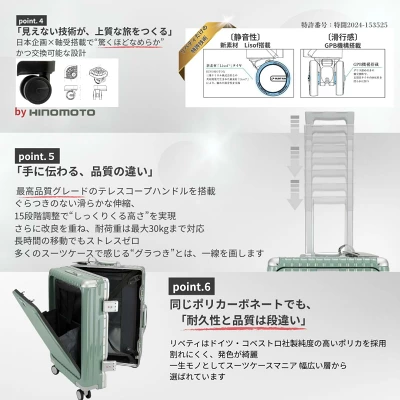リベティスーツケースの特長